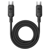 כבל טעינה מהירה 1.2M צבע שחור Miracase MTCS240W – כבל USB-C שחור בודד מלופף עם סימון 240W