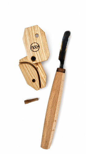 סכין מעוקלת לגילוף כפות hook knife 6  open curve