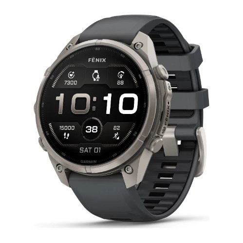 שעון חכם גרמין פניקס 9 Garmin Fenix 9 Pro OLED 47mm Titanium – Graphite/Black Silicone