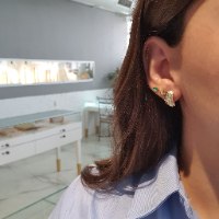 עגילי חישוק 1.5 סמ חריטת לייזר