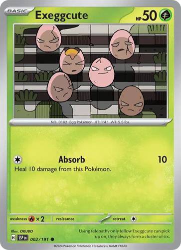 קלף בודד single פוקימון - EXEGGCUTE - Surging Sparks - 002/191