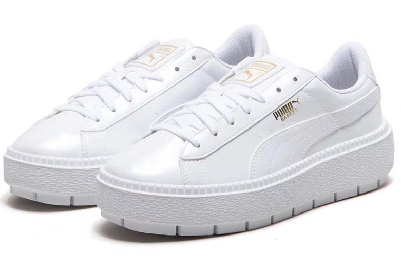 סניקרס פומה PUMA Basket Platform לבן