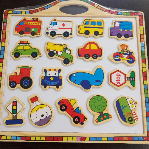 עץ כלי תחבורה מגנט+ לוח מחיק 1437