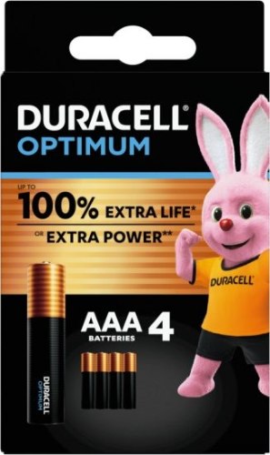 מארז 4 סוללות Duracell Optimum AAA