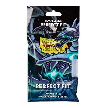 סליבים מגנים לקלפים גודל יפני DS60J Perfect Fit Clear דרגון שילד - שקוף