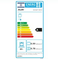 תנור משולב כיריים 4 להבות 65.5 ליטר Sauter Elegant 4780B גימור שחור