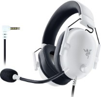 אוזניות גיימינג צבע לבן Razer BlackShark V2 X PlayStation – לבנות עם מיקרופון ומחבר שמע נפרד