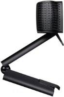 מצלמת אינטרנט עם מיקרופון Logitech C922 Pro Stream 1080p Retail – מצלמת רשת שחורה על מעמד מתקפל.