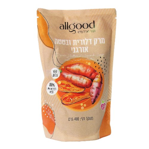 מרק קרם דלורית ובטטה אורגני 400 גרם - allgood