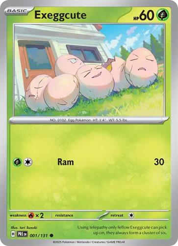 קלף בודד single פוקימון - exeggcute - Prismatic Evolutions - 001/131