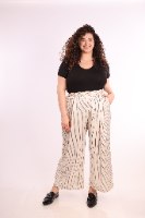 מכנסיי בלייק פסים שמנת