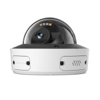 מצלמת רשת כיפה Vigi S285 2.8mm 8MP – מצלמת כיפה בודדת בצבע לבן ושחור עם עדשה ונורות לד גלויים