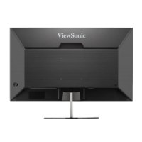 מסך גיימינג בגודל 27" Viewsonic VX2758A-2K-PRO-3 – 240Hz מסך שחור יחיד נראה מאחור עם לוגו ViewSonic ורגלית כסופה