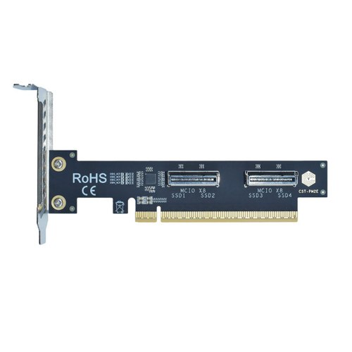 PCIe5.0 x16 to 2xMCIO X8 Adapter