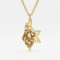 שרשרת תליון ארי ישראל - עם ישראל חי