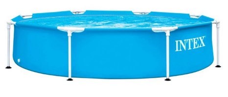 בריכת עמודים עגולה | 244X51 סמ| מקט 28205|Metal Frame| INTEX | קפיץ קפוץ
