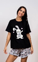 סט פיג'מת כותנה Bunny Dab