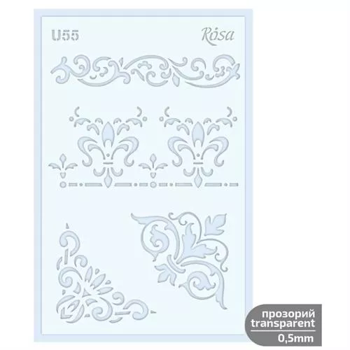 שבלונה פלסטיק רוסה 13/20 ס"מ עיטורים 55