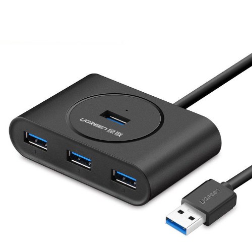 מרחיב חיבורי USB למחשב - USB3.0 באורך 0.5 מטר ל-4xUSB3.0 + מיקרו Usb - חברת UGREEN דגם 20290