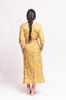 שמלת טימור הדפס צהוב