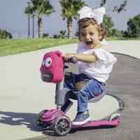 קורקינט 3 גלגלים מאירים סמארטרייק T1 צבע ורוד 797024 מבית קפיץ קפוץ