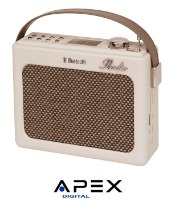 APEX רמקול נייד משולב רדיו בעיצוב רטרו דגם AP1210