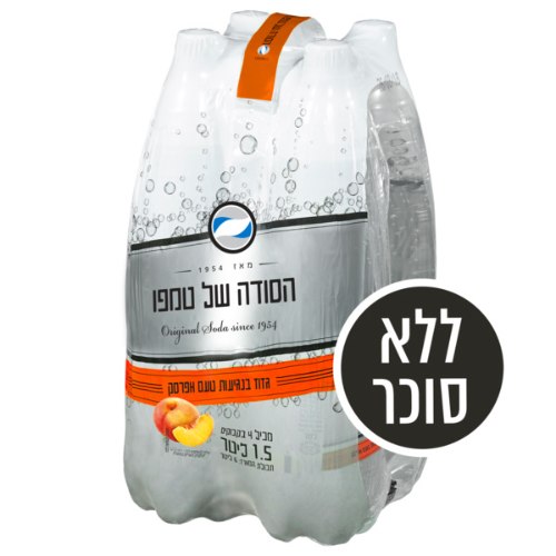 סודה בנגיעות אפרסק, רביעיה 4 * 1.5 ליטר