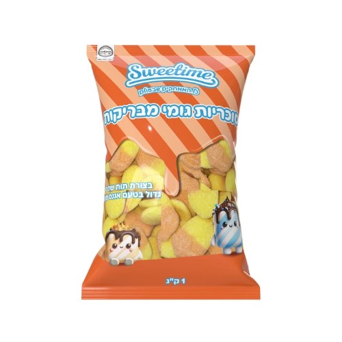קילו גומי בצורת תות גדול חמוץ בטעמי אננס ומנגו