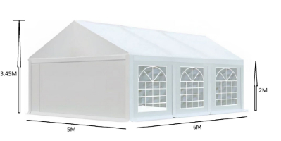 אוהל לאירועים 5X6 פרמיום PVC חזק במיוחד TENT-PRO