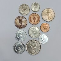 11 מטבעות פרוטות שונים מצבים חדשים -ישראל