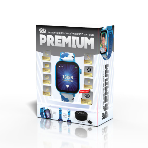 קידיווטש - דגם KIDI PREMIUM בצבע כחול - Kidiwatch