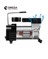 מדחס אוויר 12V מתכת 150 PSI כולל שעון לחץ OMEGA