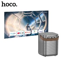 מקרן נייד חכם HOCO DT4 – אנדרואיד מובנה, פוקוס אוטומטי ואיכות HD