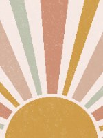 "Boho Sunrise" -סט שלוש תמונות לחדר שינה ילדים, נוער או לחדר בעיצוב בוהמי, תמונה מעוצבת של שמש זורחת