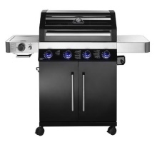 גריל גז משולב פחמים GS- Gourmet 4B +כירה (צבע שחור )