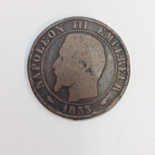 מטבע 5 סנטים צרפתי – נפוליאון, שנת 1853