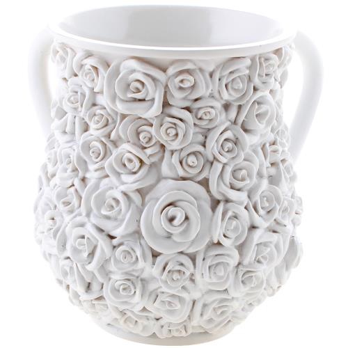 Polyresin washing cup 5.51 inch - roses