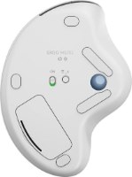 עכבר ארגונומי אלחוטי עם כדור עקיבה Logitech Ergo M575S – תחתית לבנה עם מתג הדלקה