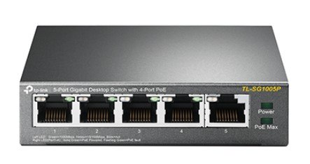 מתג שולחני TP-Link TL-SG1005P 5 Ports Gigabit 10/100/1000Mbps 4 Ports PoE