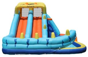 מתנפח מים עם מגלשה דו מסלולית נחש W83050 מבית Doctor Dolphin