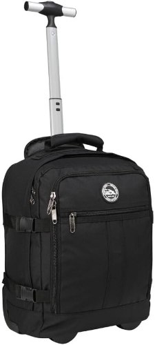 טרולי משולב תיק גב עליה למטוס CABIN MAX METZ HYBRID 24L BLACK 40x30x20