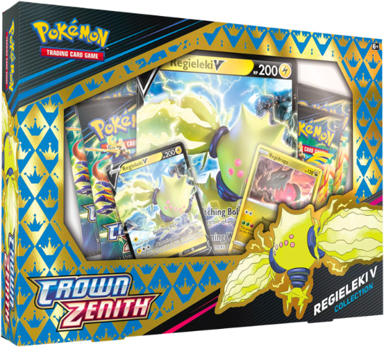 קלפי פוקימון מארז קראון זינית' רג'ילקי וי בוקס Pokémon TCG: Crown Zenith Regieleki Box V
