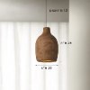 דגם 1 חום - 30 ס״מ - נברשת תקרה בסגנון מודרני Japan דגם Stone