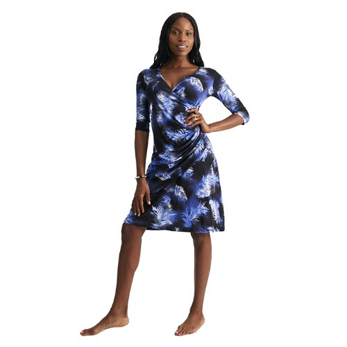 שמלת הנקה מעטפת שרוול 3/4 NursingAnywear