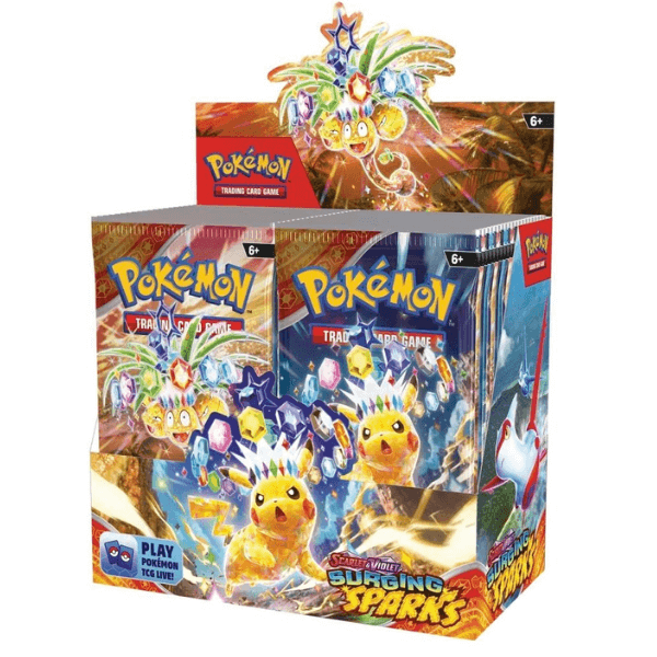 Pokemon TCG:Scarlet & Violet 8 Surging Sparks Booster Box קלפי פוקימון מקוריים בוסטר בוקס