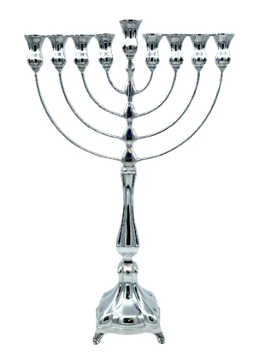 חנוכיה מכסף טהור - לביא