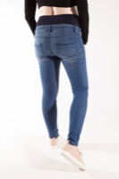 ג׳ינס הריון שלומית  - כחול ארוך עם קרעים