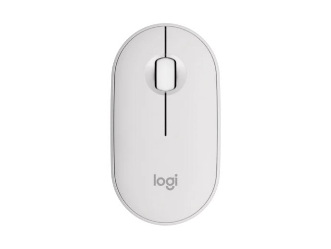 עכבר Bluetooth שקט לוג'יטק Logitech Pebble 2 M350S עם Easy-Switch בצבע לבן