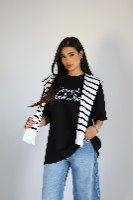 חולצה שילוב עליונית פסים