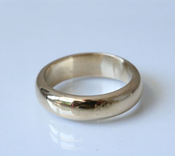 טבעת נישואין 14 קראט פרופיל חצי עגול